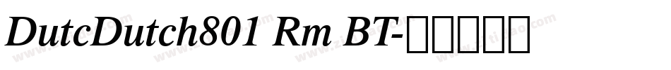 DutcDutch801 Rm BT字体转换
